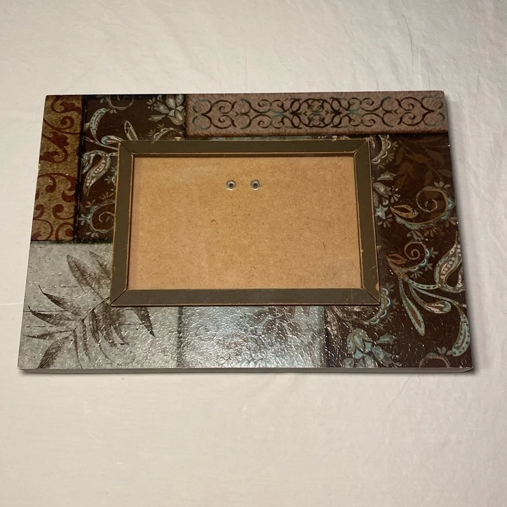 Early 2000s Themed Decorative Horizontal Tabletop Photo Frame 4x6 EUC